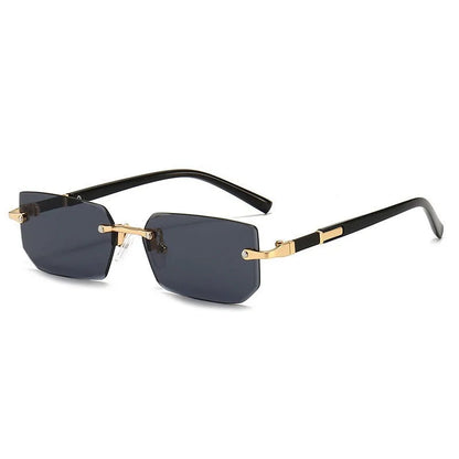 VEGA Rimless Gradient - Gafas de Sol Sin Montura Rectangulares Minimalistas
