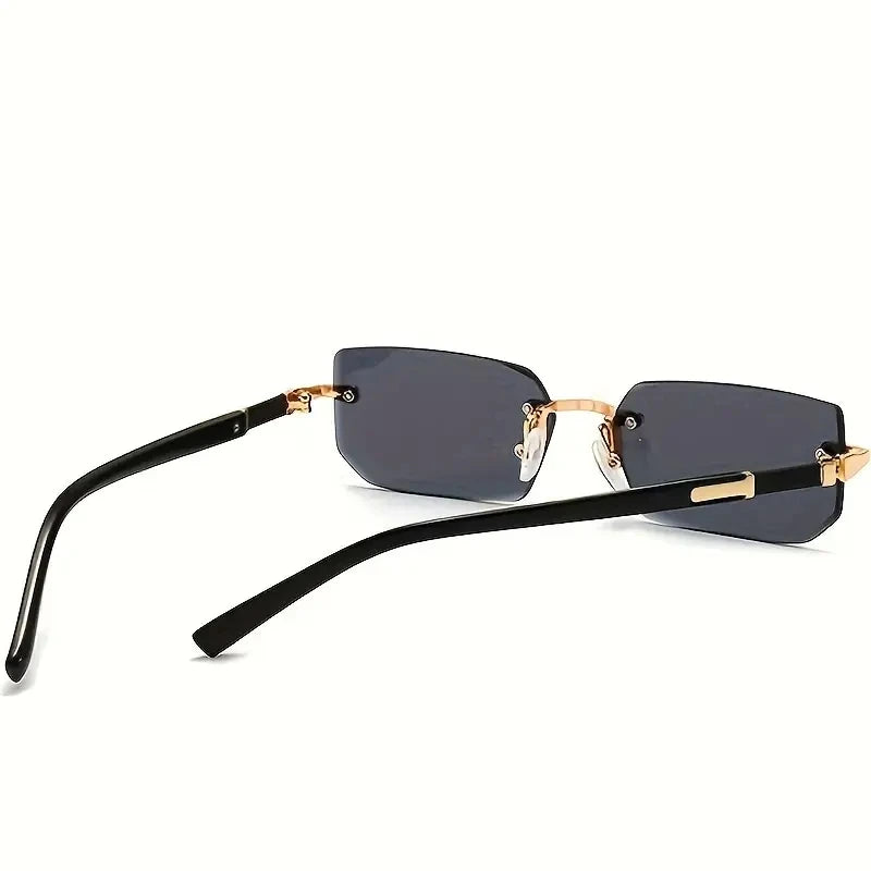 VEGA Rimless Gradient - Gafas de Sol Sin Montura Rectangulares Minimalistas