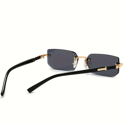 VEGA Rimless Gradient - Gafas de Sol Sin Montura Rectangulares Minimalistas