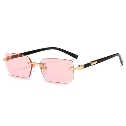 VEGA Rimless Gradient - Gafas de Sol Sin Montura Rectangulares Minimalistas