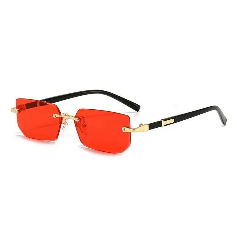 VEGA Rimless Gradient - Gafas de Sol Sin Montura Rectangulares Minimalistas