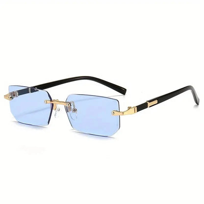 VEGA Rimless Gradient - Gafas de Sol Sin Montura Rectangulares Minimalistas