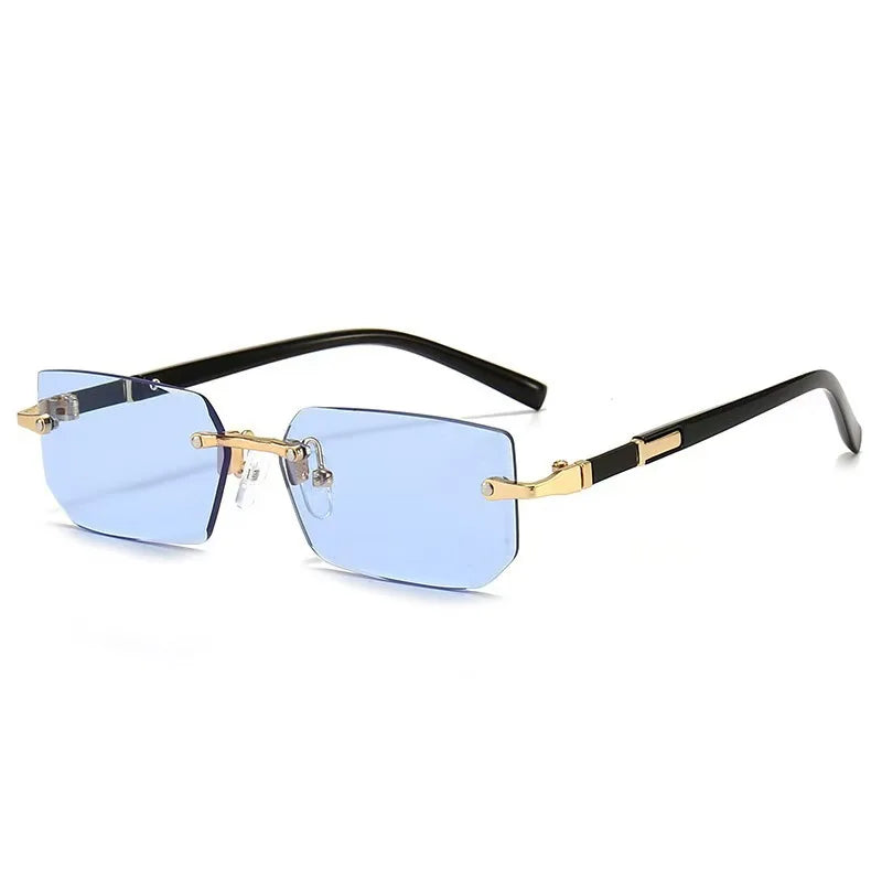 VEGA Rimless Gradient - Gafas de Sol Sin Montura Rectangulares Minimalistas