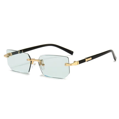 VEGA Rimless Gradient - Gafas de Sol Sin Montura Rectangulares Minimalistas